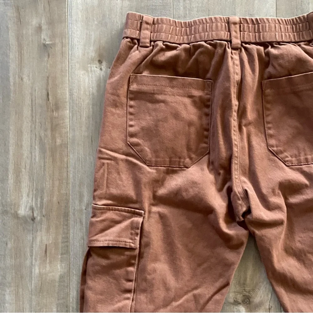 AMERICAN STITCH Stretch Cotton Twill Cargo Pants in Brown